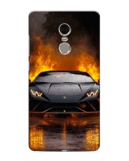 Чохол для Xiaomi Redmi Note 4 з картинкою «Lamborghini у вогні»