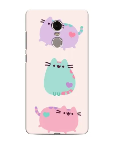 Чехол для Xiaomi Redmi Note 4 с картинкой «Pusheen трио»
