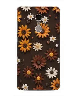 Чехол для Xiaomi Redmi Note 4 с картинкой «Узор из маленьких подсолнухов»