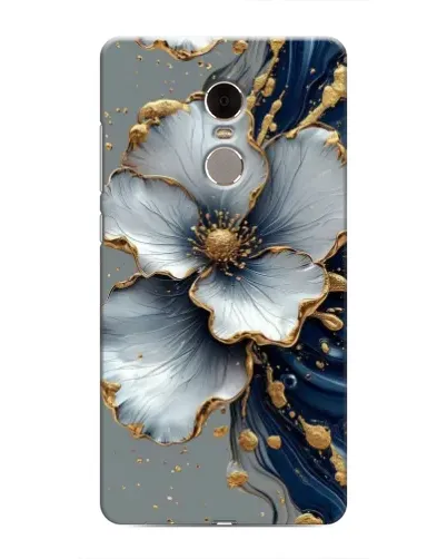 Чехол для Xiaomi Redmi Note 4 с картинкой «Белый цветок и золотой флюид» Чехол для Xiaomi Redmi Note 4 с картинкой «Белый цветок и золотой флюид»