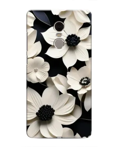 Чехол для Xiaomi Redmi Note 4 с картинкой «Объемные белые цветы»