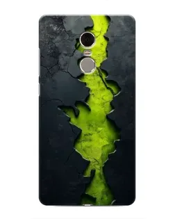 Чехол для Xiaomi Redmi Note 4 с картинкой «Салатовый разлом скалы»