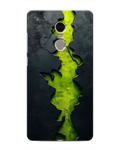 Чехол для Xiaomi Redmi Note 4 с картинкой «Салатовый разлом скалы»