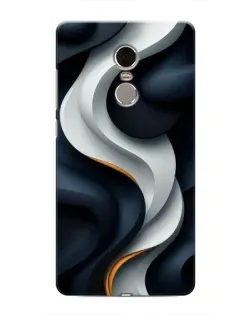 Чехол для Xiaomi Redmi Note 4 с картинкой «Объемные черно-белые ленты»