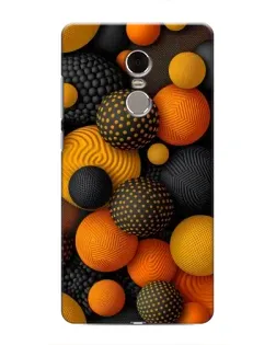Чехол для Xiaomi Redmi Note 4 с картинкой «Объемные оранжевые сферы»