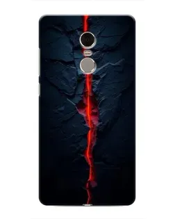 Чехол для Xiaomi Redmi Note 4 с картинкой «Kрасная лавовая трещина»