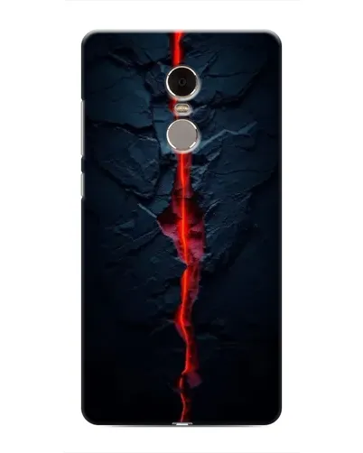 Чехол для Xiaomi Redmi Note 4 с картинкой «Kрасная лавовая трещина»