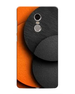 Чехол для Xiaomi Redmi Note 4 с картинкой «Геометрия оранжевых кругов»