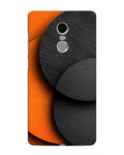 Чехол для Xiaomi Redmi Note 4 с картинкой «Геометрия оранжевых кругов»