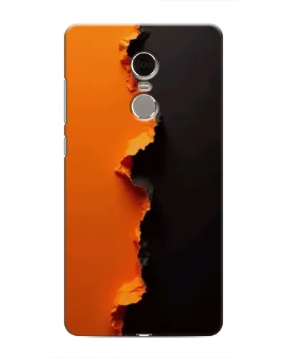 Чехол для Xiaomi Redmi Note 4 с картинкой «Оранжевый разлом»