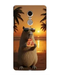 Чохол для Xiaomi Redmi Note 4 з картинкою «Капібара з піцою» Чохол для Xiaomi Redmi Note 4 з картинкою «Капібара з піцою»