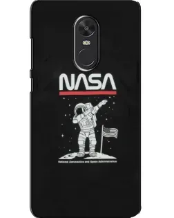 Чехол для Xiaomi Redmi Note 4X с картинкой «NASA — шагаем по Луне»