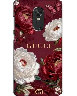 Чехол для Xiaomi Redmi Note 4X с картинкой «Gucci — бордовые розы»