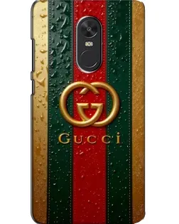 Чехол для Xiaomi Redmi Note 4X с картинкой «Gucci — фирменная полоса и золото»