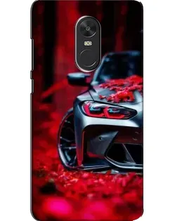 Чохол для Xiaomi Redmi Note 4X з картинкою «Спортивна BMW та квіти»