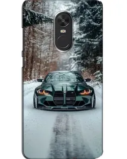 Чохол для Xiaomi Redmi Note 4X з картинкою «BMW у зимовому лісі»