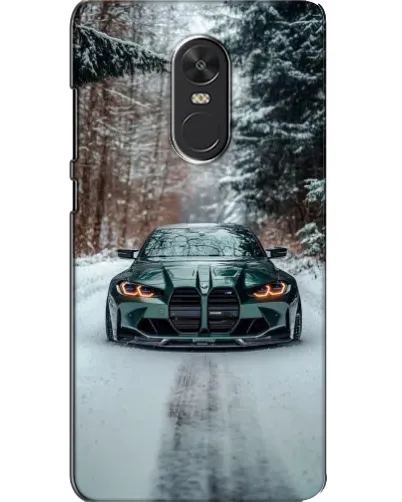 Чохол для Xiaomi Redmi Note 4X з картинкою «BMW у зимовому лісі»