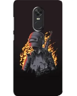 Чохол для Xiaomi Redmi Note 4X з картинкою «PUBG — вогняний силует»