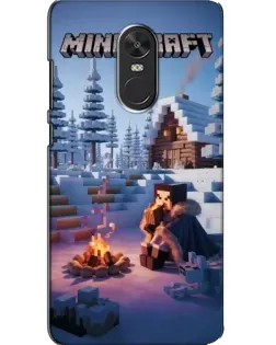 Чехол для Xiaomi Redmi Note 4X с картинкой «Зимний Minecraft»