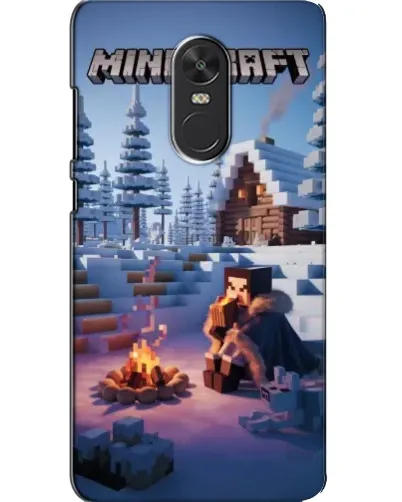Чехол для Xiaomi Redmi Note 4X с картинкой «Зимний Minecraft»