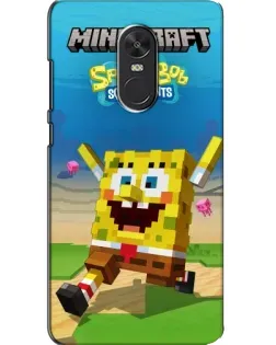 Чохол для Xiaomi Redmi Note 4X з картинкою «Губка Боб Minecraft»