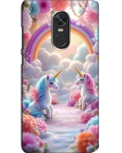 Чохол для Xiaomi Redmi Note 4X з картинкою «Веселка і єдинороги»