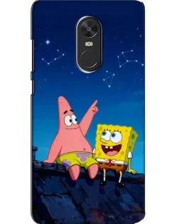 Чохол для Xiaomi Redmi Note 4X з картинкою «Губка Боб та Патрік вночі»