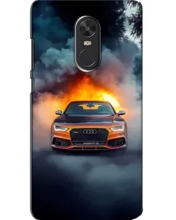 Чехол для Xiaomi Redmi Note 4X с картинкой «Audi в огненном дыму»