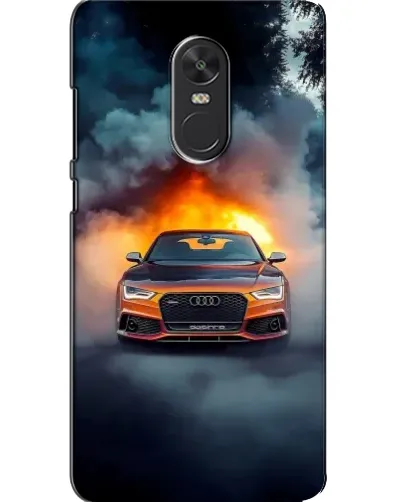 Чехол для Xiaomi Redmi Note 4X с картинкой «Audi в огненном дыму»