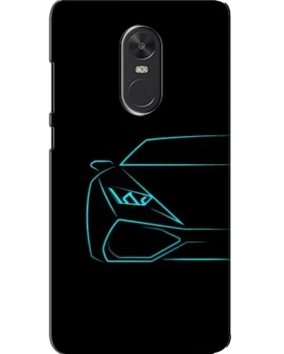 Чохол для Xiaomi Redmi Note 4X з картинкою «Блакитний силует Lamborghini»