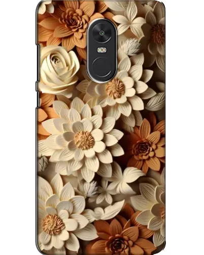 Чохол для Xiaomi Redmi Note 4X з картинкою «Бежевий флористичний декор»