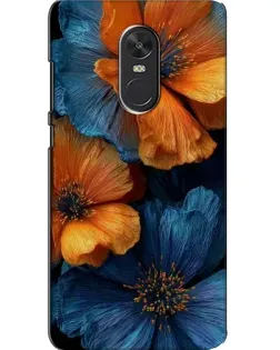 Чохол для Xiaomi Redmi Note 4X з картинкою «Яскрава синьо-помаранчева флора»