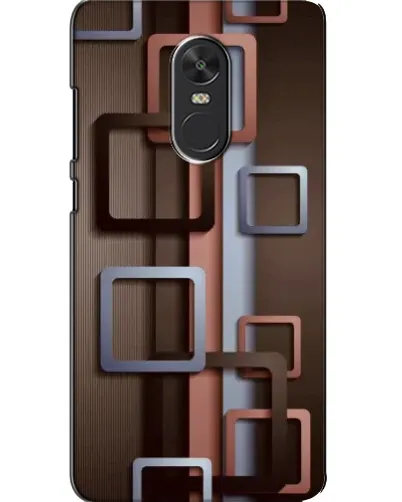 Чехол для Xiaomi Redmi Note 4X с картинкой «Коричневые объемные квадраты»