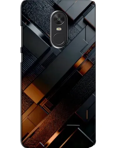 Чехол для Xiaomi Redmi Note 4X с картинкой «Черные геометрические блоки»