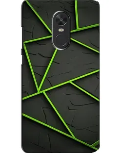 Чехол для Xiaomi Redmi Note 4X с картинкой «Зеленые геометрические линии»
