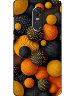 Чехол для Xiaomi Redmi Note 4X с картинкой «Объемные оранжевые сферы»