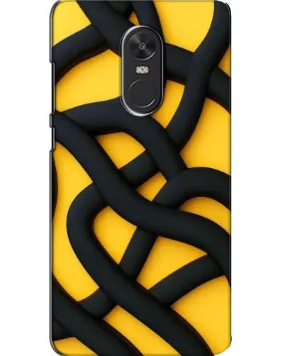 Чехол для Xiaomi Redmi Note 4X с картинкой «Черное желтое переплетение»