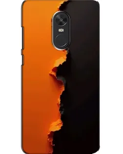 Чехол для Xiaomi Redmi Note 4X с картинкой «Оранжевый разлом»