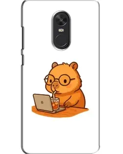 Чохол для Xiaomi Redmi Note 4X з картинкою «Капібара з ноутбуком»