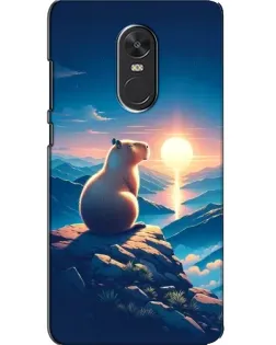 Чохол для Xiaomi Redmi Note 4X з картинкою «Захід сонця з капібарою»