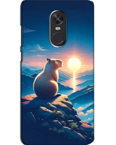 Чохол для Xiaomi Redmi Note 4X з картинкою «Захід сонця з капібарою»