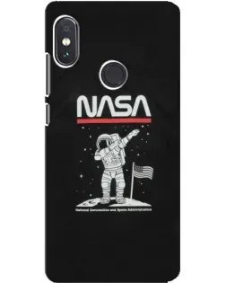 Чехол для Xiaomi Redmi Note 5 Pro с картинкой «NASA — шагаем по Луне»