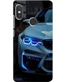Чохол для Xiaomi Redmi Note 5 Pro з картинкою «Погляд BMW з синіми фарами» Чохол для Xiaomi Redmi Note 5 Pro з картинкою «Погляд BMW з синіми фарами»
