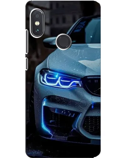 Чехол для Xiaomi Redmi Note 5 Pro с картинкой «Взгляд BMW с синими фарами»