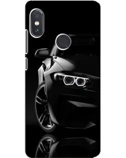 Чохол для Xiaomi Redmi Note 5 Pro з картинкою «Чорна BMW — профіль»