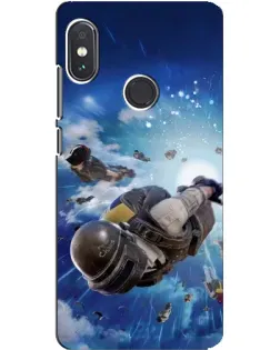 Чехол для Xiaomi Redmi Note 5 Pro с картинкой «Десант PUBG — прыжок»