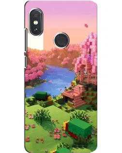 Чехол для Xiaomi Redmi Note 5 Pro с картинкой «Розовое дерево Minecraft»