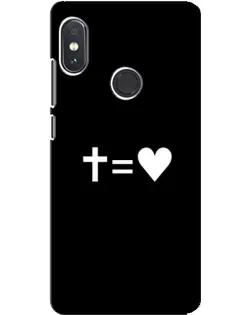 Чехол для Xiaomi Redmi Note 5 Pro с картинкой «Крест и Сердце»