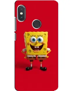 Чехол для Xiaomi Redmi Note 5 Pro с картинкой «Спанч Боб на красном»