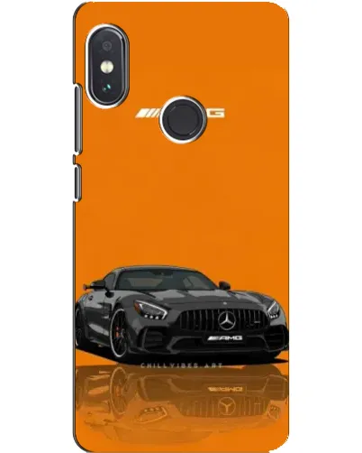 Чехол для Xiaomi Redmi Note 5 Pro с картинкой «Оранжевый Mercedes AMG»